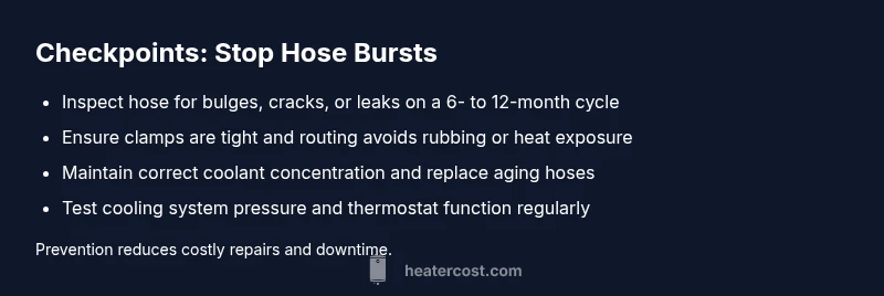 Checklist for preventing heater hose bursts