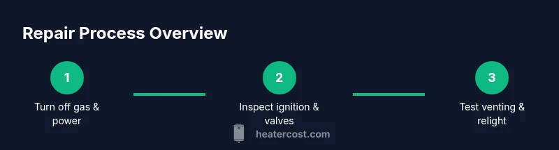 Process flow diagram for repairing a gas water heater