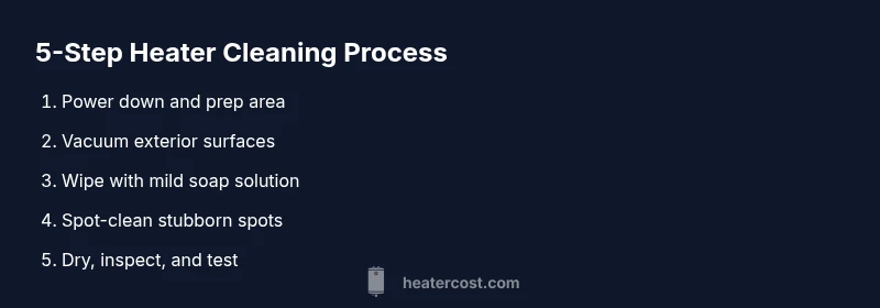 Process diagram for safe heater cleaning